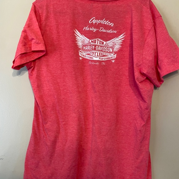 Red Harley Davidson 2x short sleeve shirt - Picture 3 of 5